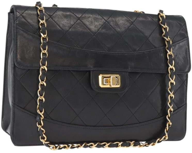 Chanel Chanel Vintage Mademoiselle Lock Trapezoid Flap Bag Quilted Lambskin Medium