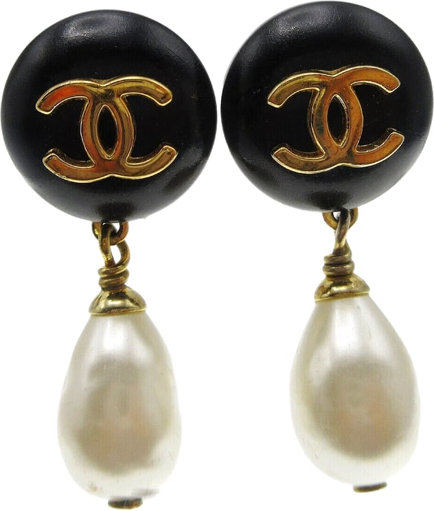 Chanel Chanel Vintage CC Dangle Metal with Crystals