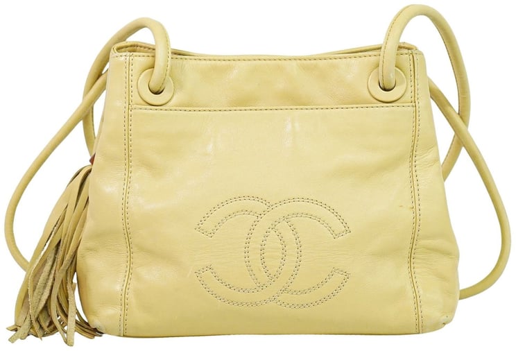 Chanel Chanel Vintage CC Tassel Shoulder Bag Lambskin Small