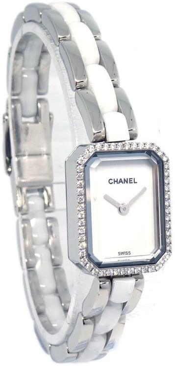Chanel Chanel Premiere Mini Quartz Watch Stainless Steel and Ceramic with Diamond Bezel 15