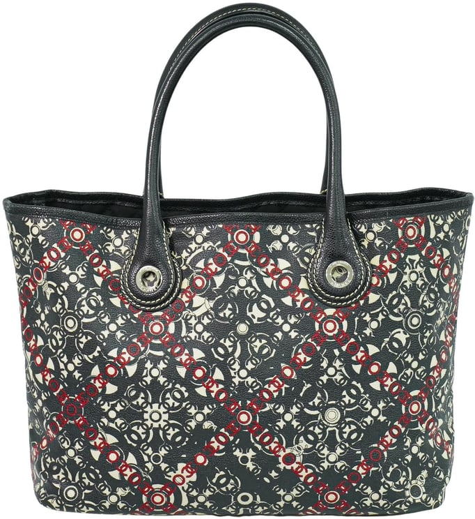 Chanel Chanel Optic Coco Tote Printed Coated Canvas with Caviar Large