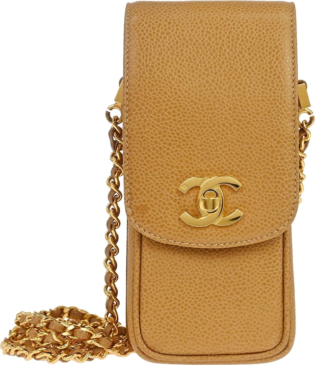 Chanel Chanel Vintage CC Phone Holder Caviar