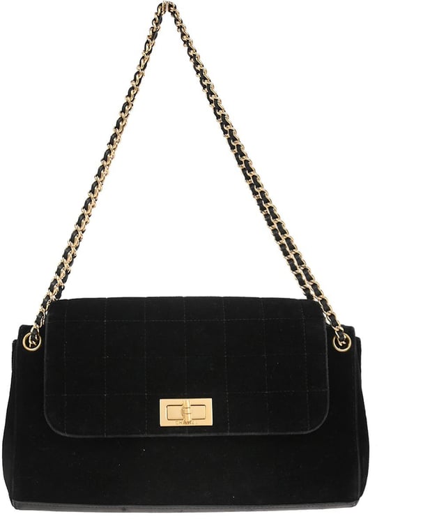 Chanel Chanel Chocolate Bar Mademoiselle Lock Chain Bag Quilted velvet