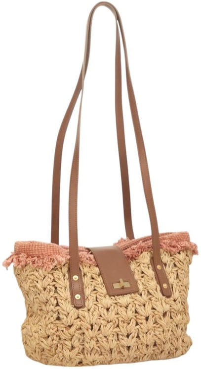 Chanel Chanel Mademoiselle Lock Tote Woven Straw Large