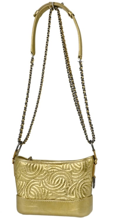 Chanel Chanel Gabrielle Hobo Quilted Metallic Aged Calfskin Small