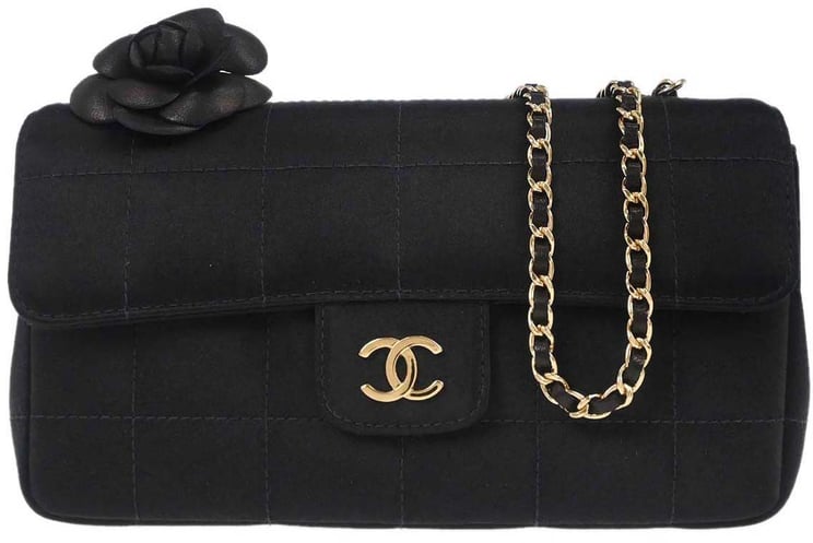 Chanel Chanel Chocolate Bar Flap Bag Quilted Satin Mini
