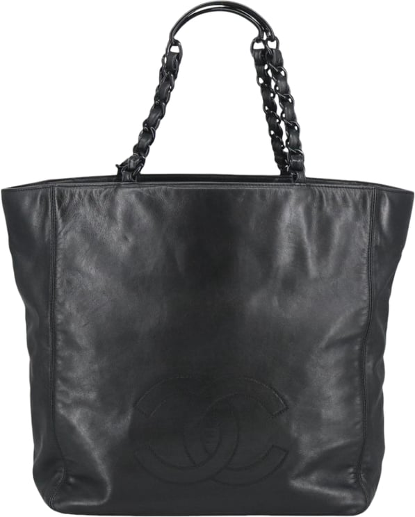 Chanel Chanel Vintage CC Resin Chain Tote Leather Medium