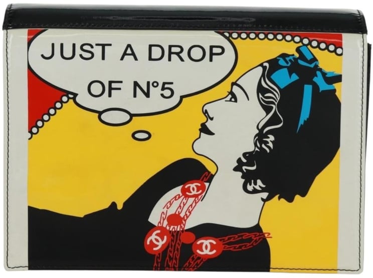 Chanel Chanel Just a Drop of No.5 Comic Coco Clutch Patent