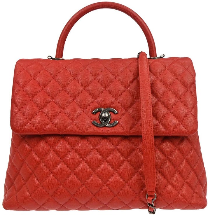 Chanel Chanel Coco Top Handle Bag Quilted Caviar Medium