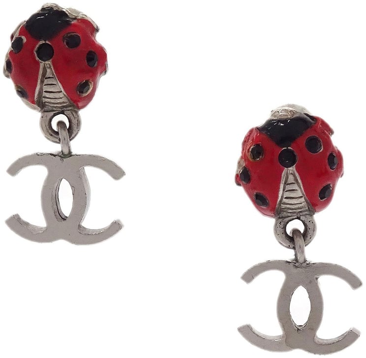 Chanel Chanel Coco Mark Ladybug Silver Plated