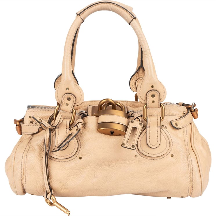 Chloé Chloé Leather Studded Paddington Satchel Handbag