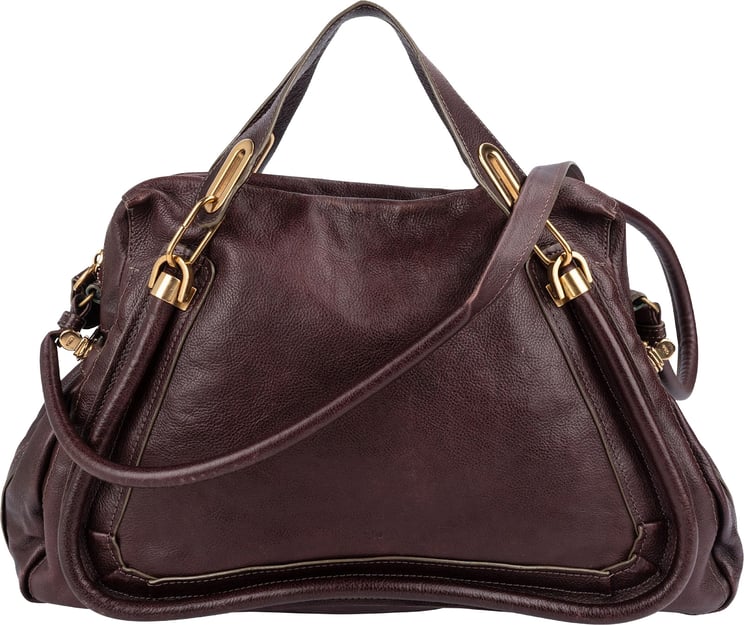 Chloé Chloé Leather Large Paraty Shoulder Handbag