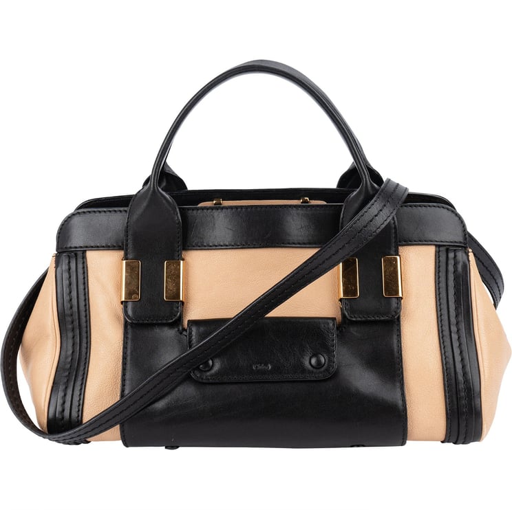 Chloé Chloé Bicolor Leather Alice Satchel Handbag