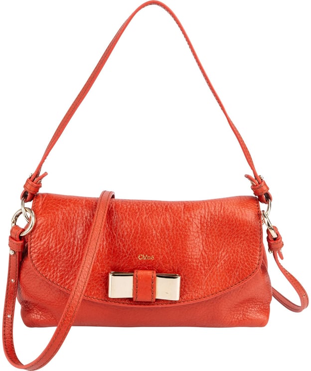 Chloé Chloé Pebbled Leather Lily Crossbody Handbag