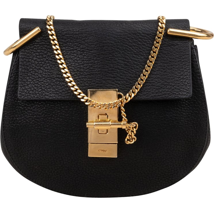 Chloé Chloé Grained Leather Small Drew Crossbody Bag