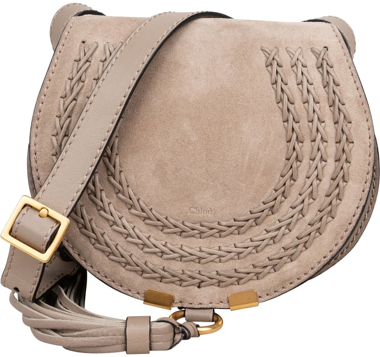 Chloé Chloé Suede Mini Marcie Saddle Crossbody Bag