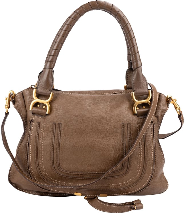 Chloé Chloé Grained Leather Marcie Shoulder Bag