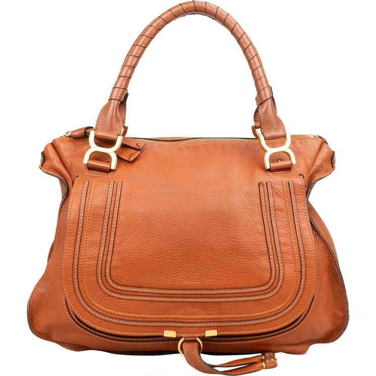 Chloé Chloé Leather Marcie Saddle Hobo Shoulder Bag