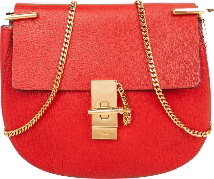 Chloé Chloé Rouge Leather Drew Crossbody Bag