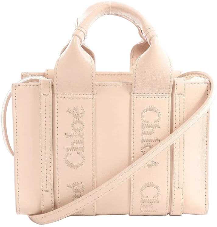 Chloé Chloé Woody Mini Leather 2Way Handbag in Pink