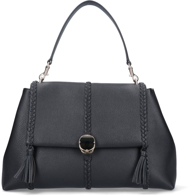 Chloé Black Penelope Large Hammered Leather Bag