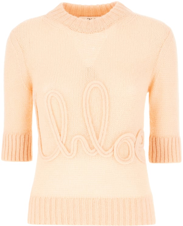 Chloé Chloe Peach wool blend sweater