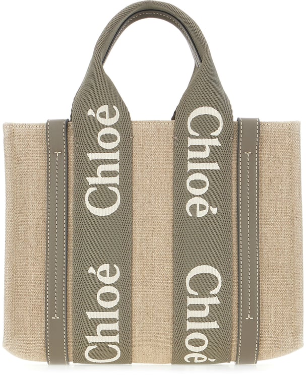 Chloé Chloe Cappuccino linen small Woody handbag