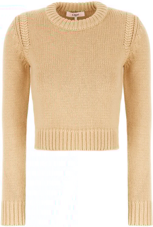 Chloé Chloe Beige cotton and mohair sweater