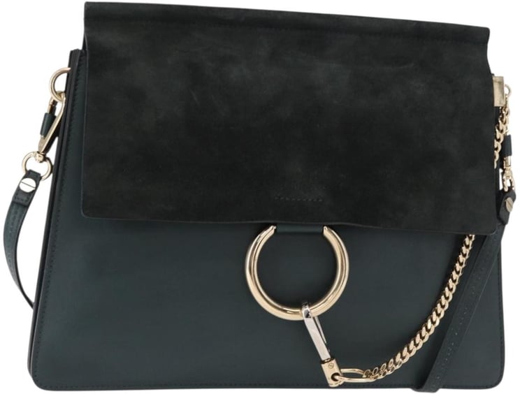 Chloé Chloe Faye Shoulder Bag Leather and Suede Medium