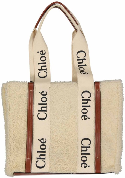 Chloé Chloé Woody Shearling Tote Bag