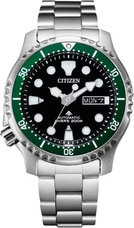 Citizen Citizen Horloge NY0084-89E Promaster Staal Automaat 200m Waterdicht Groen 42mm