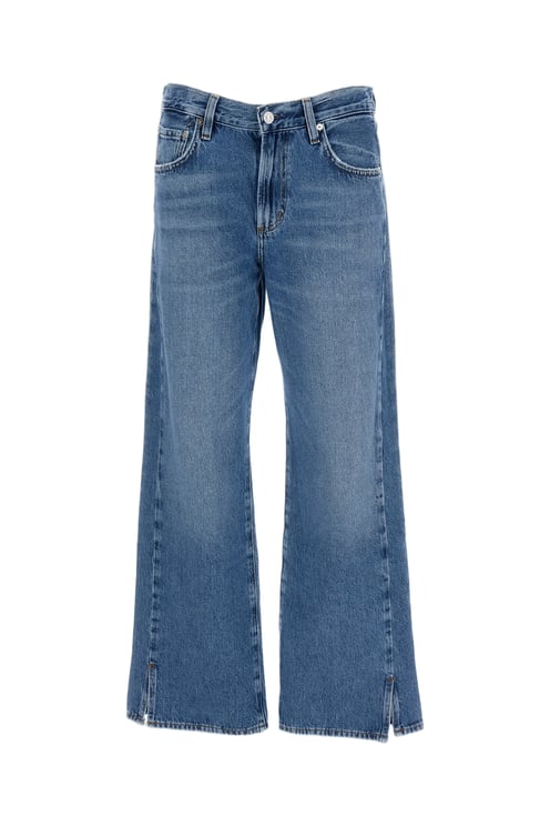 Citizens of Humanity Straight-Leg Jeans with Side Slits and Classic Five-Pocket Design