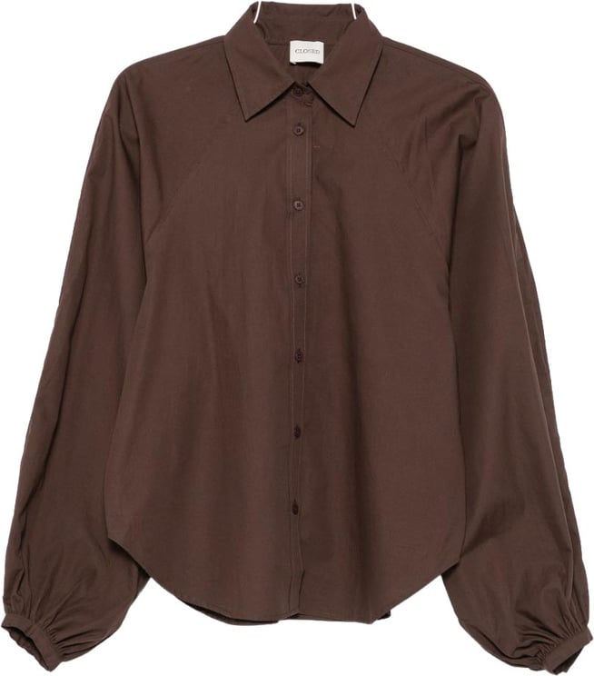 Closed Closed Raglan Blouse Blouses Donkerbruin C94126-25c-22