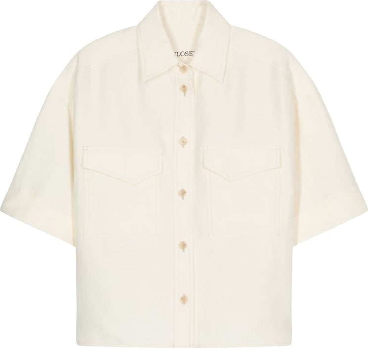 Closed Closed Utility Shirt Blouses Ecru C94270-53b-22