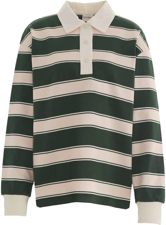 Closed Striped long-sleeve polo shirt