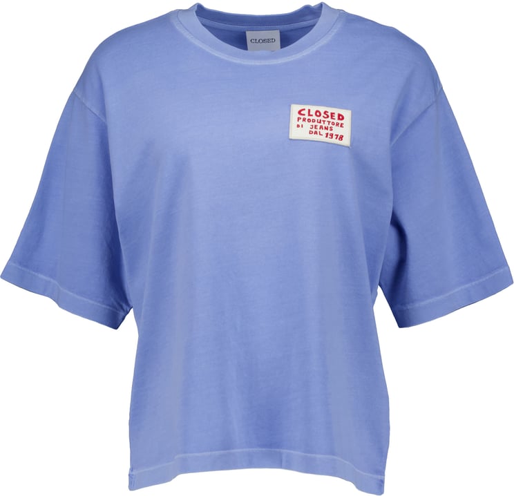 Closed Closed Relaxed T-shirt T-shirts Lichtblauw C95222-44h-13