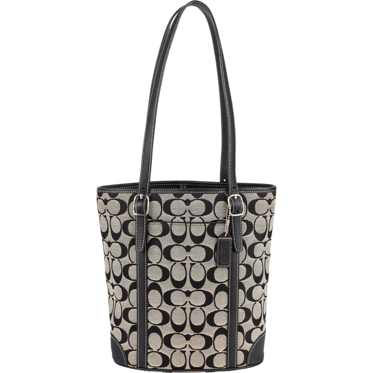 Coach Coach Black Monogram Signature Bucket Tote Shoulder Bag