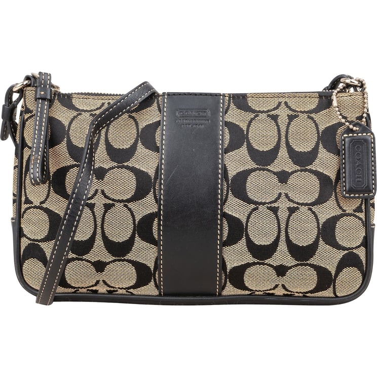 Coach Coach Monogram Signature Canvas Pochette Crossbody Bag