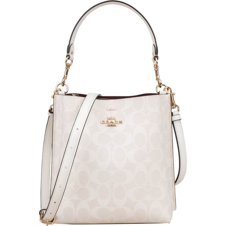 Coach Coach Monogram Signature Canvas Town Bucket Crossbody Handbag