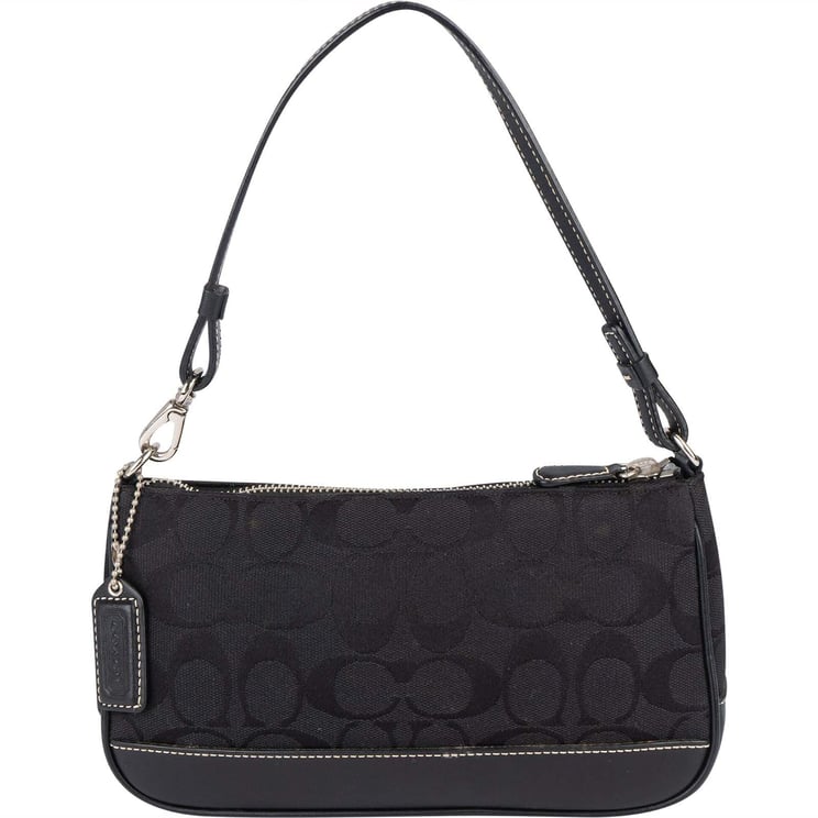 Coach Coach Black Monogram Signature Demi Pochette Handbag