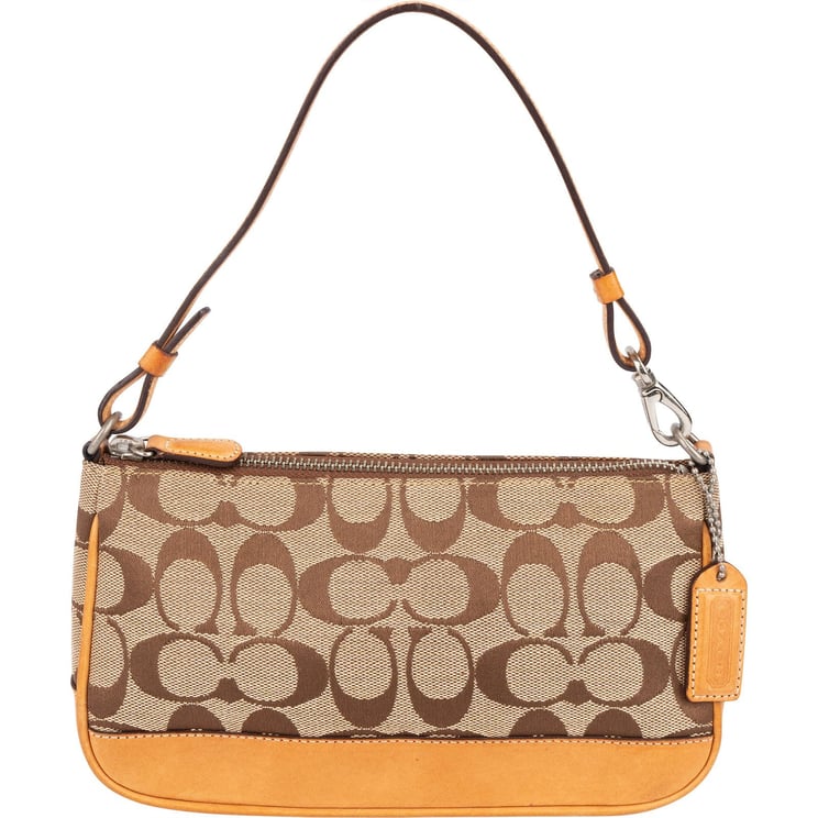 Coach Coach Signature Monogram Pochette Handbag
