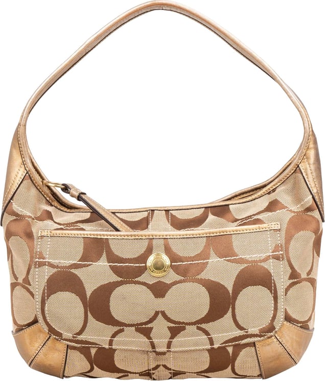 Coach Coach Monogram Signature Canvas Hobo Shoulder Bag