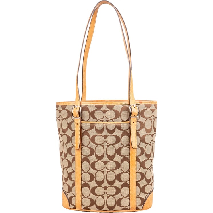 Coach Coach Monogram Signature Hampton Bucket Tote Shoulder Bag