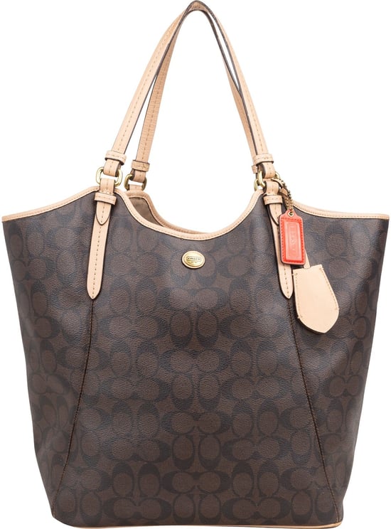 Coach Coach Monogram Signature Large Tote Shoulder Bag
