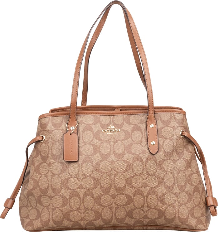 Coach Coach Monogram Signature Canvas Drawstring Carryall Shoulder Bag