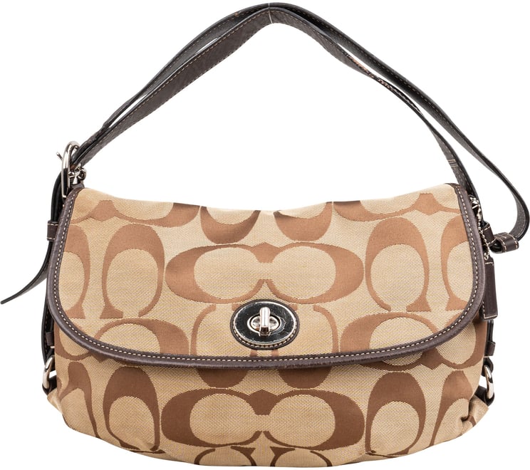 Coach Coach Big Monogram Turnlock Handbag