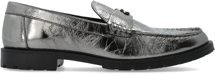 Coach Jocelyn Crinkle Leather Logo Loafers