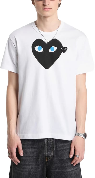 Comme des Garçons T-shirt Black Emblem Black Heart White