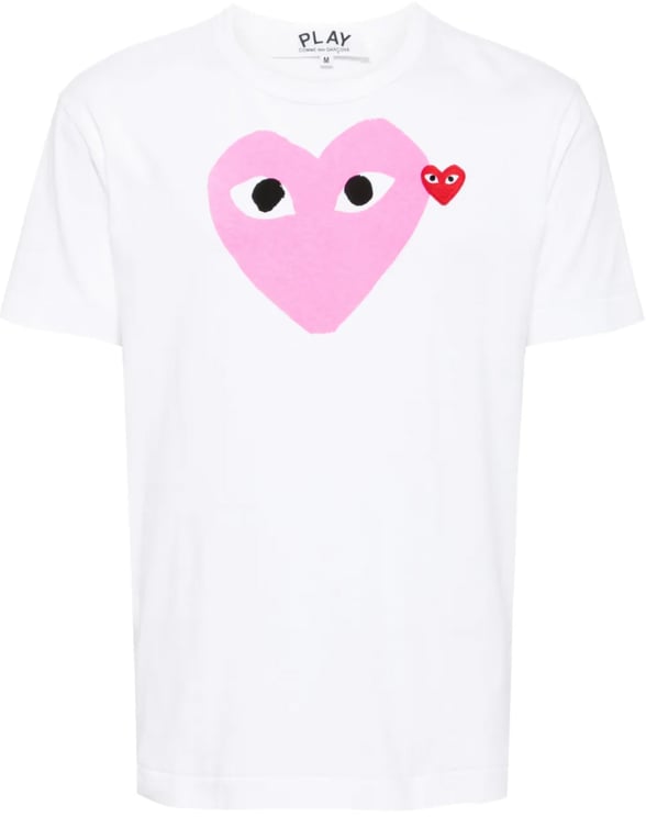 Comme des Garçons Play T-shirt Red Emblem Pink Heart