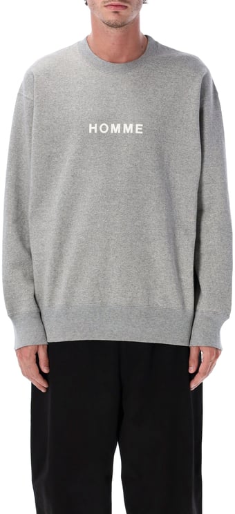 Comme des Garçons Homme Logo Crewneck Grigio